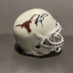 Ricky Williams and Chris Simms Autographed Texas Mini Helmet 
