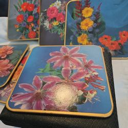 Win-El-Ware Coasters with Floral Designs