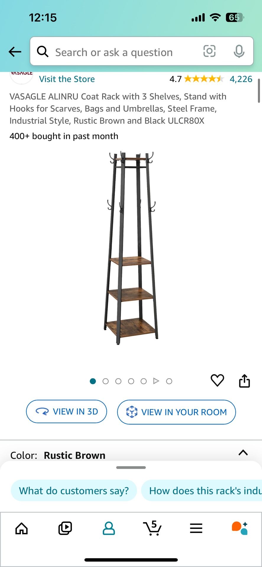 Three Shelve Coat rack 