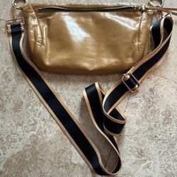 Camel leather HOBO crossbody bag