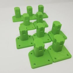 10 Pack Tool Holder Wall Mount Made For RYOBI One 3D Printed Green