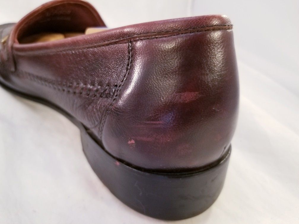 DAVID EDEN OSTRICH LEG SHOES HORSEBIT BROWN LOAFERS SLIP ONS  display picture 1