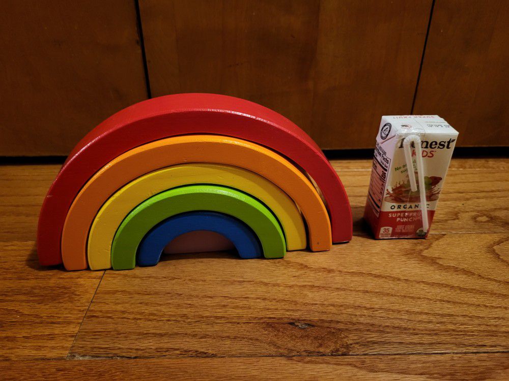Wooden Rainbow Stacking Montessori Toy

