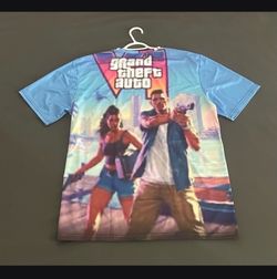 GRAND THEFT AUTO VI GTA 6 💯% & BRAND NEW COVERED PRINTED ( XXL ) T-SHIRT 🤪