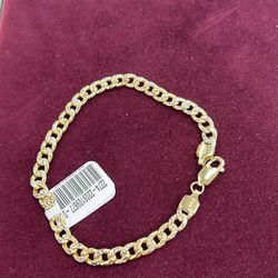 14K Gold Two Tone Bracelet Length 8 : 8.1 grams