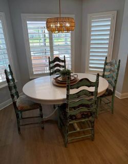 White Table with Chairs