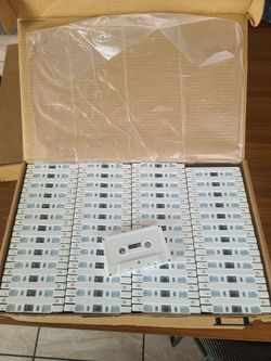 100 White 62 Minute Professional Series Blank Audio Cassette Tapes - 31 Min Per Side