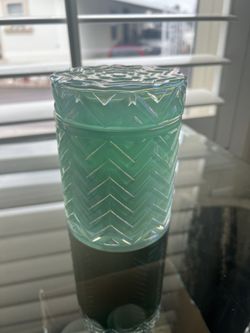 Home Decor/ Iridescent And Turquoise Vessel