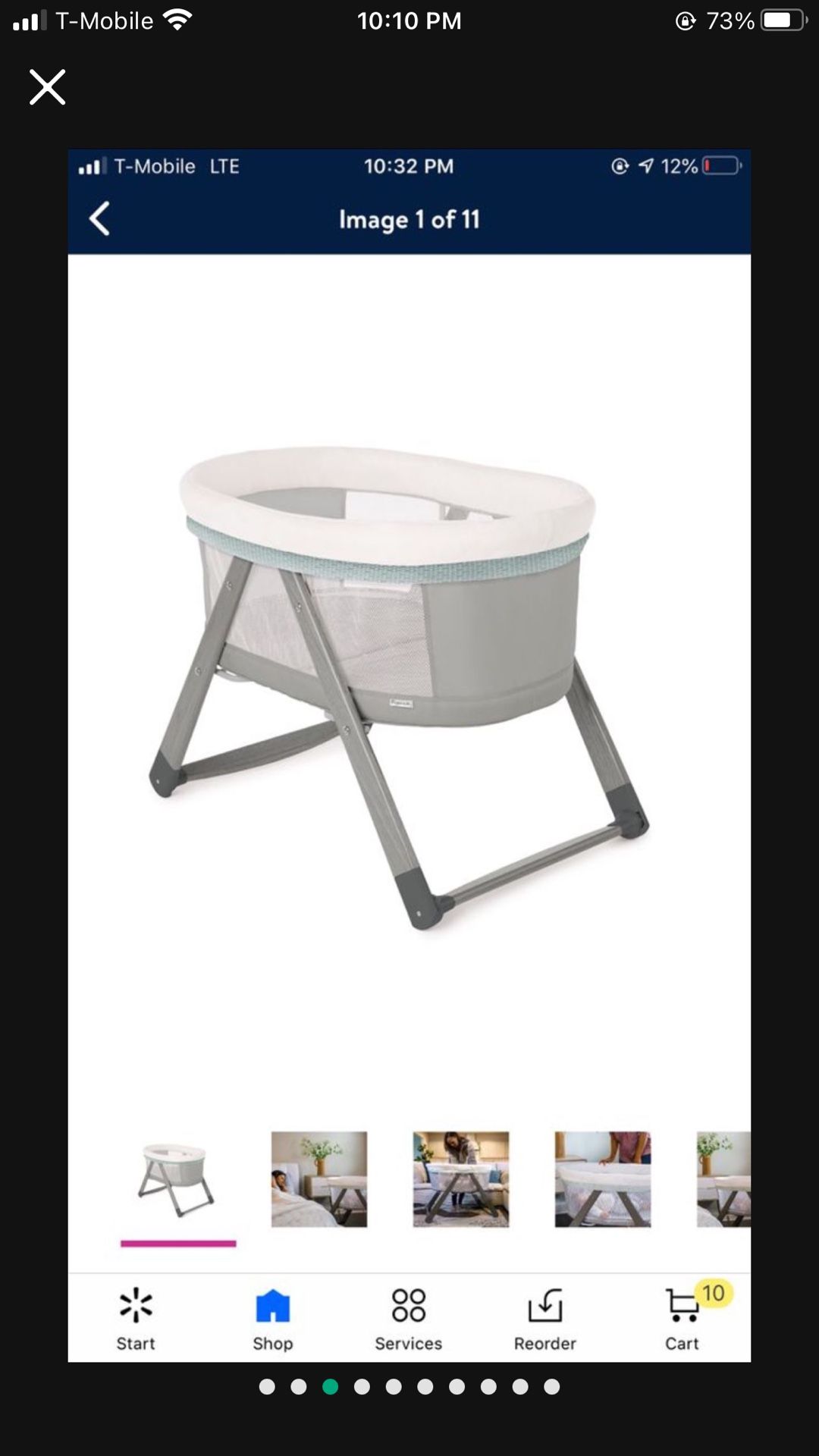 Ingenuity Wood FoldAway Rocking Bassinet Classic Wallace