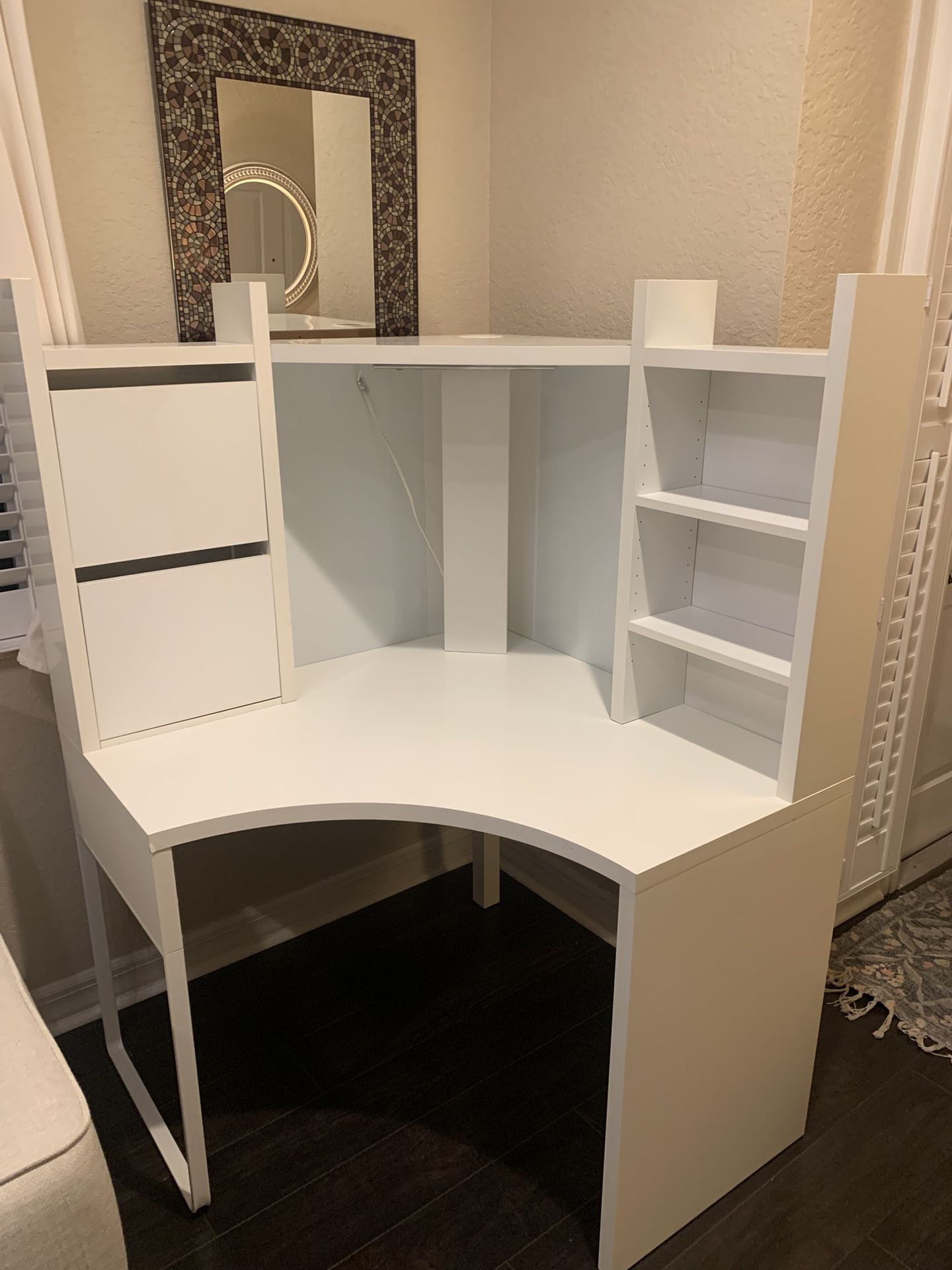 White Corner Desk