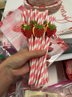 Strawberry themed party decor