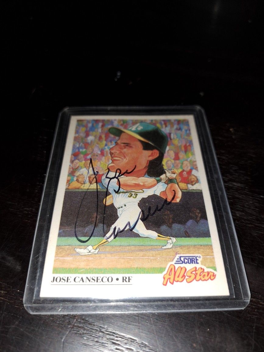 1991 Jose Canseco Autograph Baseball Card