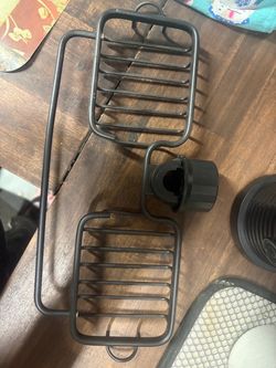 Black Metal Wire Rack with Mounting Bracket