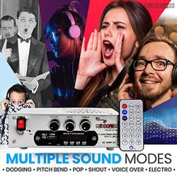 Amplifier Home Audio Receiver Amp Home Stereo System USB Input Mic Aux Mini Amplifier for Speakers Surround Sound 5 Core 5C AMP 31