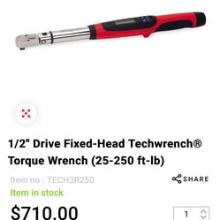 SNAP ON TORQUE WRENCH