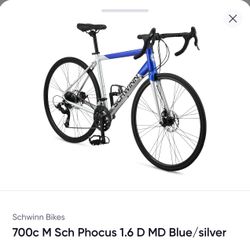 New In Box Schwinn Bikes 700c M Sch Phocus 1.6 D MD Blue/ silver