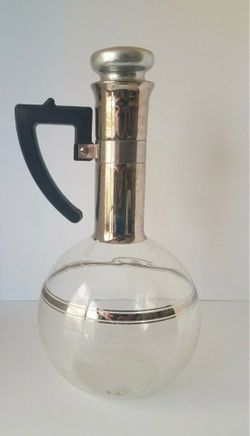 Mid Century Modern Vintage Inland Glass Atomic Coffee Pot Carafe