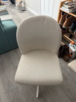 ROSENTORP Swivel chair, white/Kilanda light beige