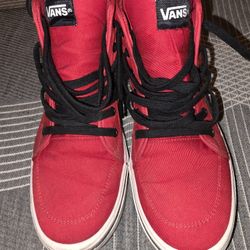 Tenis tipo Vans rojos de bota – Talla 9 mujer
