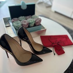 Christian Louboutin, Shoes, Christian Louboutin So Kate Black Patent Heels