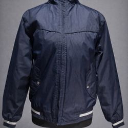 Freebird Navy Zip Front Jacket Size XL Fits Medium