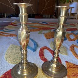 Vintage Brass Candle Holders