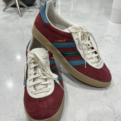 Men’s Shoes – adidas Gazelle Suede Sneakers | Burgundy & Teal