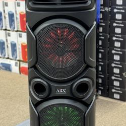 Portable 2x8” Party Speaker with Free Microphone 