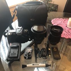Nikon D90 Camera with 2 Lenses & more