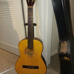 Acoustic Guitar Rare Left-handed Heater Made In Japan Brand Guitar Decent Shape