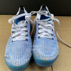 Nike Air VaporMax Flyknit 3 Blue Red Men’s Running Shoes AJ6900-106 Size 10.5