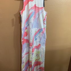 Nike Sportswear Sleeveless Tye Dye  Print Jumpsuit - NWT S