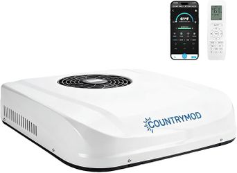 12V DC RV Air Conditioner 10000 BTU RV AC Unit Low Power Consumption Rooftop RV Air Conditioners with APP Remote for RVs, Camper, Van, Battery Powered