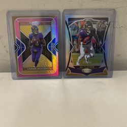 Zay Flowers And Lamar Jackson Numbered Cards 