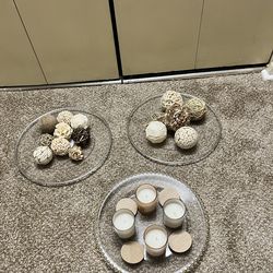 $20 for everything home decorations candle tray with candles and 2 bowls with fillers pickup Gaithersburg md20877 selling all together no individual p