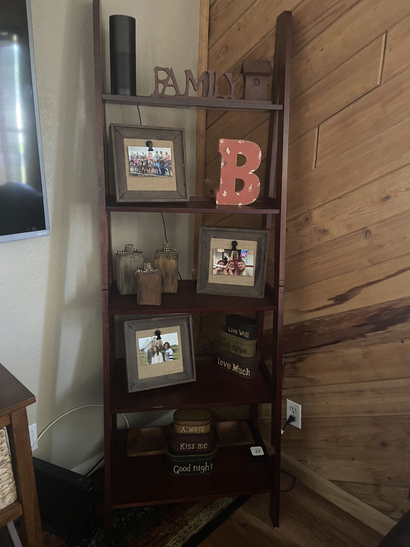 Wooden Ladder Shelf