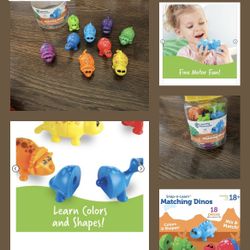 Toddler/kids Adorable Dinos Toddler/kids Adorable Dino’s  snap n learned matching coloful Dinosaurs