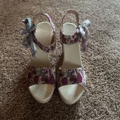 Floral Wedge Sandals