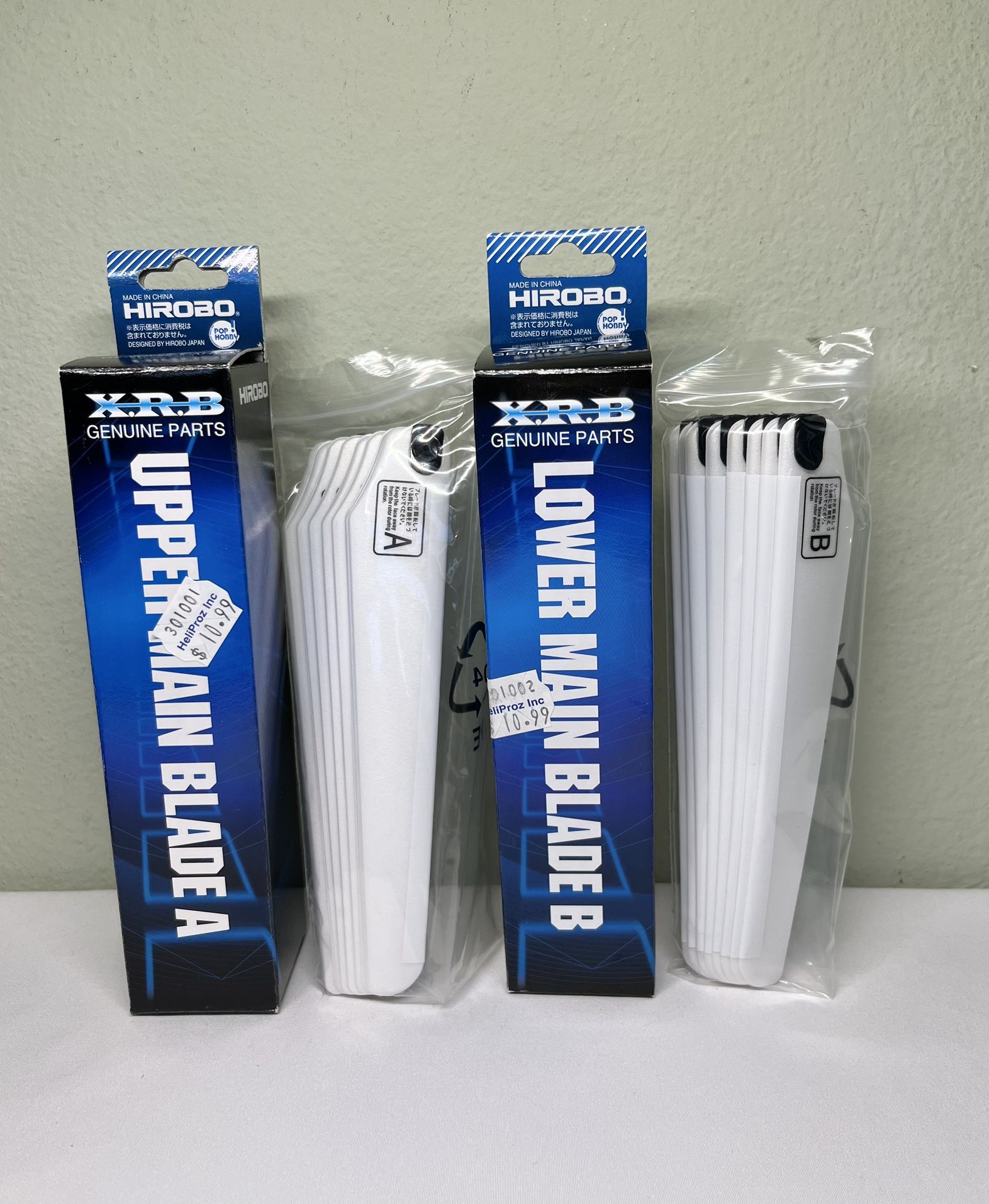 New! Hirobo XRB RC Helicopter Blades, 16 Pieces