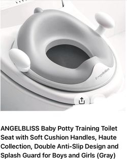 Potty Training Toilet Seat with Soft Cushion Handles