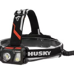 Husky 1000 Lumens Dual Power Compact Rechargeable Headlamp