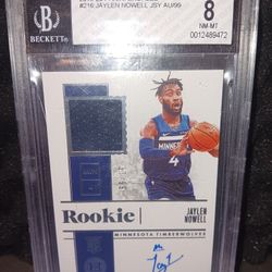 2019-20 Panini Encased Jaylen Nowell JSY AU/99 On Card Auto Beckett 8 NM-MT