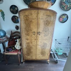Vintage Wooden Armoire Wardrobe