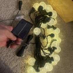 Outdoor Solar String Lights, 50Ft  66LED 8Modes Crystal Solar Powered Christmas Fairy String Lights Waterproof for Outside Yard Fence Easter Holiday P