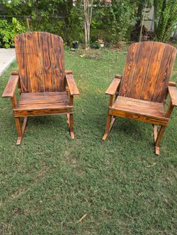 Rocking wood chairs