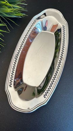Vintage Silver Plated Bread Tray