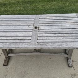 Restoration Hardware Teak Patio Table