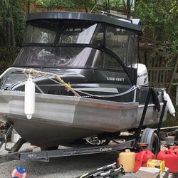 20 ft stabicraft with cuddy . 150 Honda outboard.