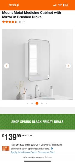 Mount Metal Medicine Cabinet with Mirror