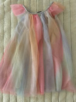 Girls tutu rainbow dress size 5-6